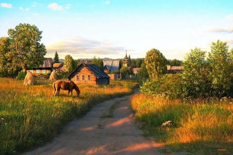 Деревня, картина