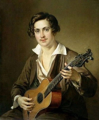 Гитарист 1823. Василий Андреевич Тропинин