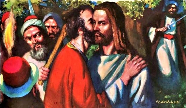 Иуда Искариот целует Иисуса