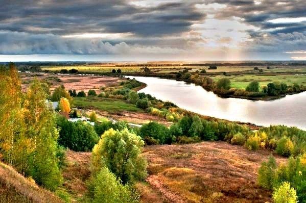 Красивая природа, Река Ока, закат на реке