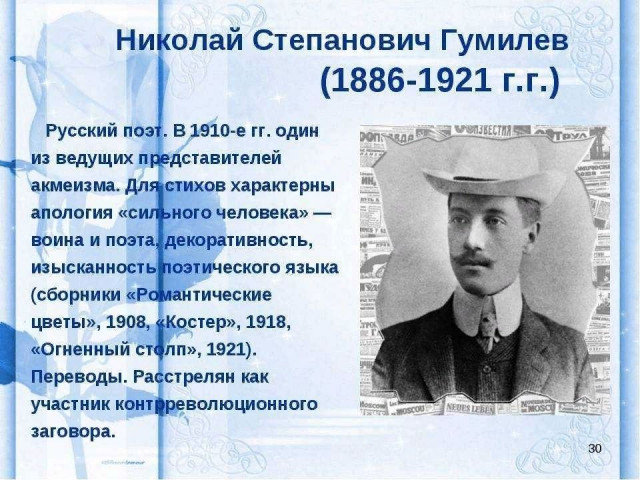 Николай Гумилёв поэт