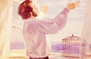 Пушкин и птичка