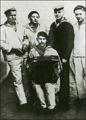 Рубцов на службе на корабле