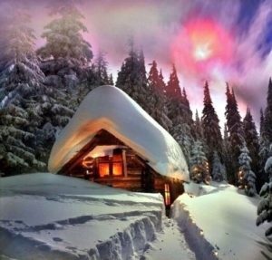 Зима, Избушка в лесу, У леса на опушке живет зима в избушке...