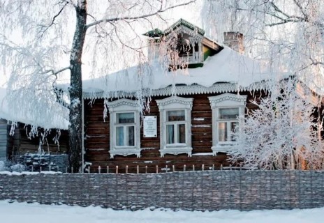 Усадьба Есенина в селе Константиново, зима