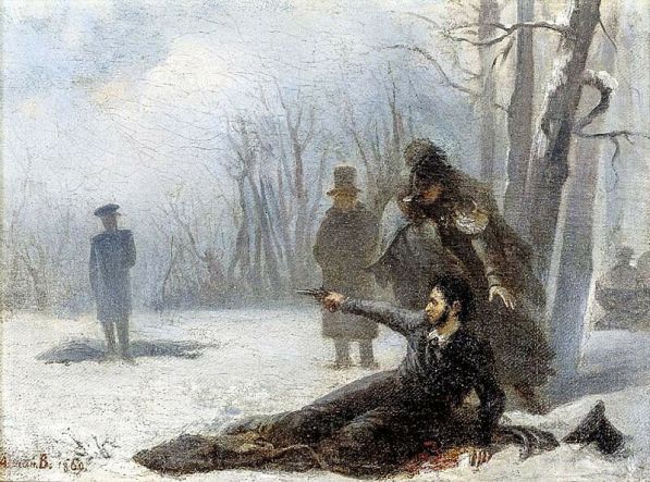 Волков Адриан Маркович. Дуэль Александра Пушкина с Жоржем Дантесом. 1869