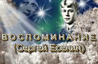 воспоминание стихи