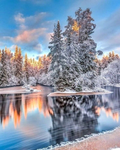 Зима, пейзаж, природа, красивая