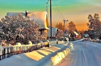 Зима в деревне, снег, красивая зима в деревне