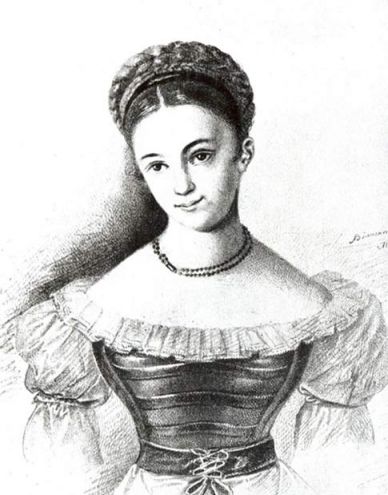 Портрет Каролины Яниш работы В. Ф. Бинемана (1820-е гг.)