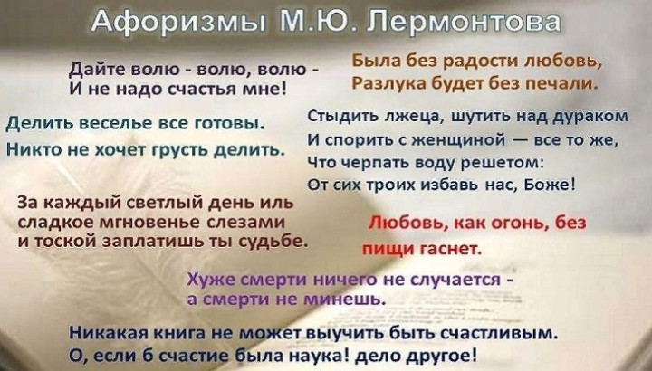 Цитаты Лермонтова