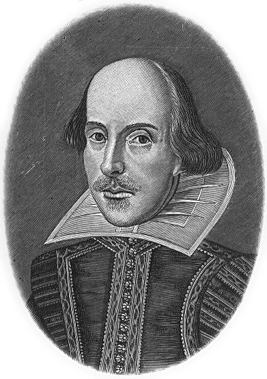Единственное известное достоверное изображение Шекспира — гравюра из посмертного «Первого фолио» (1623) работы Мартина Друшаута