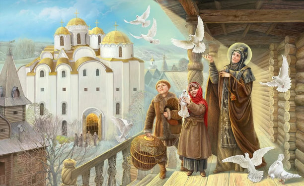 Картина художника Натальи Климовой - Святая благоверная княгиня Анна Новгородская
