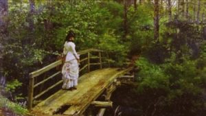 девушка дворянка сад