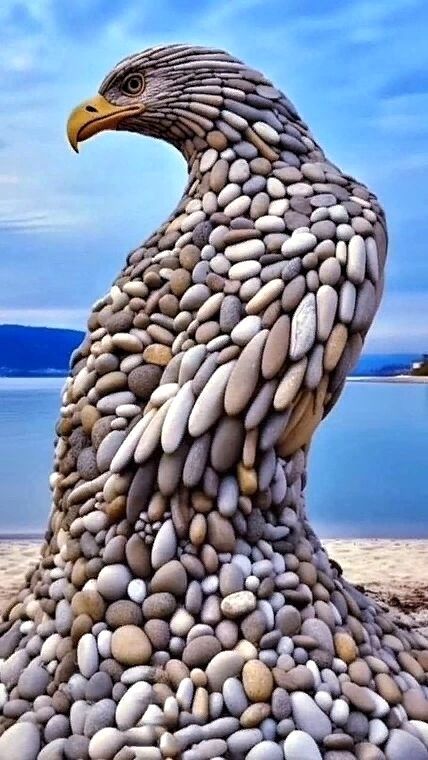 Орел из морских камней