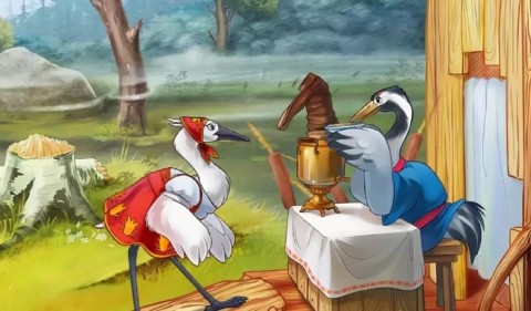 журавль и цапля