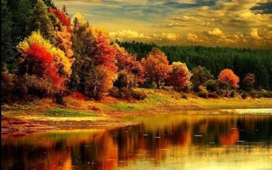 Осень, осенний пейзаж, разноцветная осень