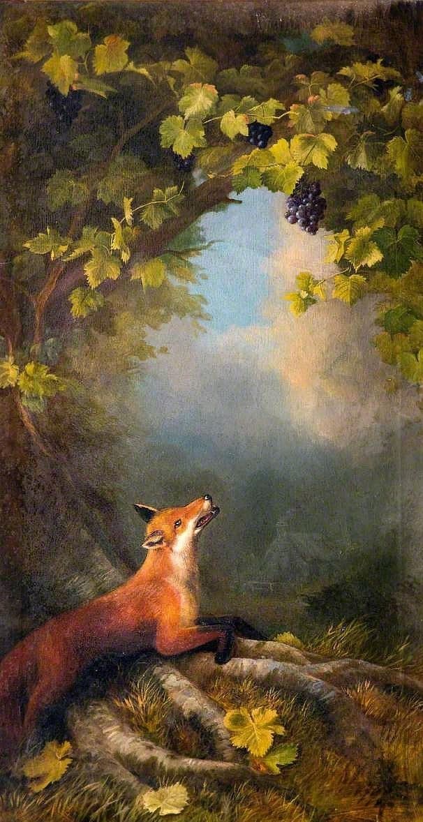 Лиса и виноград. Д. Б. Рассел (1819–1893)