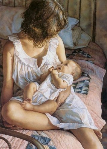 Мать и дитя картина, мама и ребенок