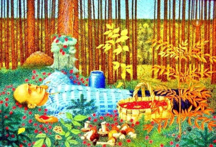 Николай Рубцов в осеннем лесу