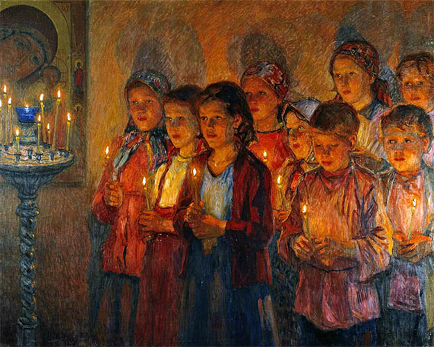 Дети поют в церкви