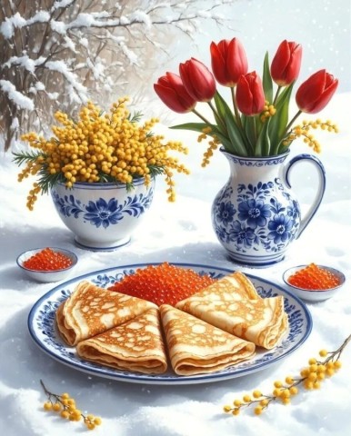 масленица блины икра