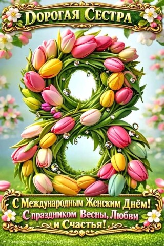 8 марта сестре