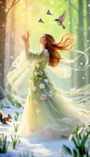 весна девушка