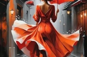 девушка, рисунок, дождь