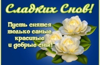 спокойной ночи сладких снов