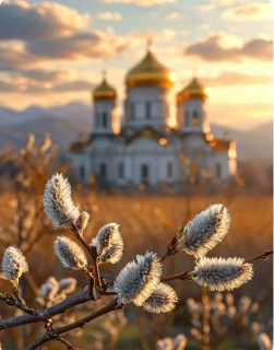 верба, храм, церковь, весна