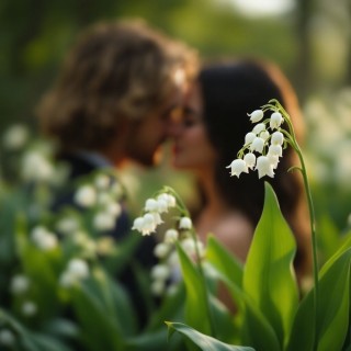 красивая пара, ландыши, весна