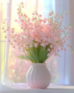 ландыши, ваза, цветы