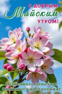 доброе утро мая, с добрым майским утром