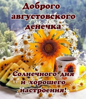 доброе утро августа, с Добрым утром августа
