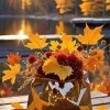 осень природа река листья лес солнце