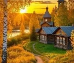 Родина, Россия, осень, природа церковь, купола