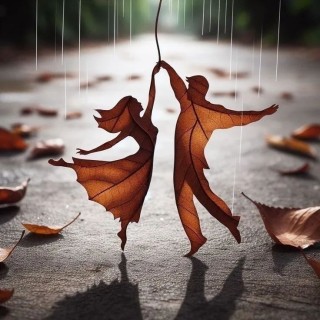 осень листья пара