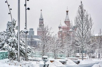 Москва Кремль зима снег