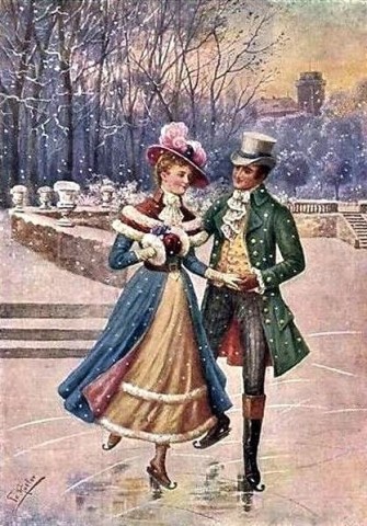 каток дворяне катаются на коньках